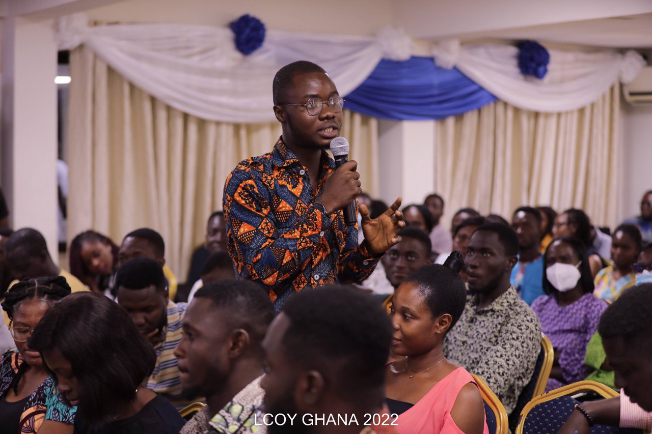 Frank speaking at LCOY Ghana 2022
